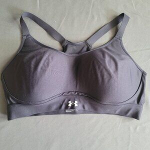 Under Armour Sports Bra Womens Large Black Fitted Medium-High Support Activewear